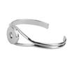 Bracciale Rigido con Charm in Lega Argentata con Bottone a Pressione Singolo si adatta a Noosa