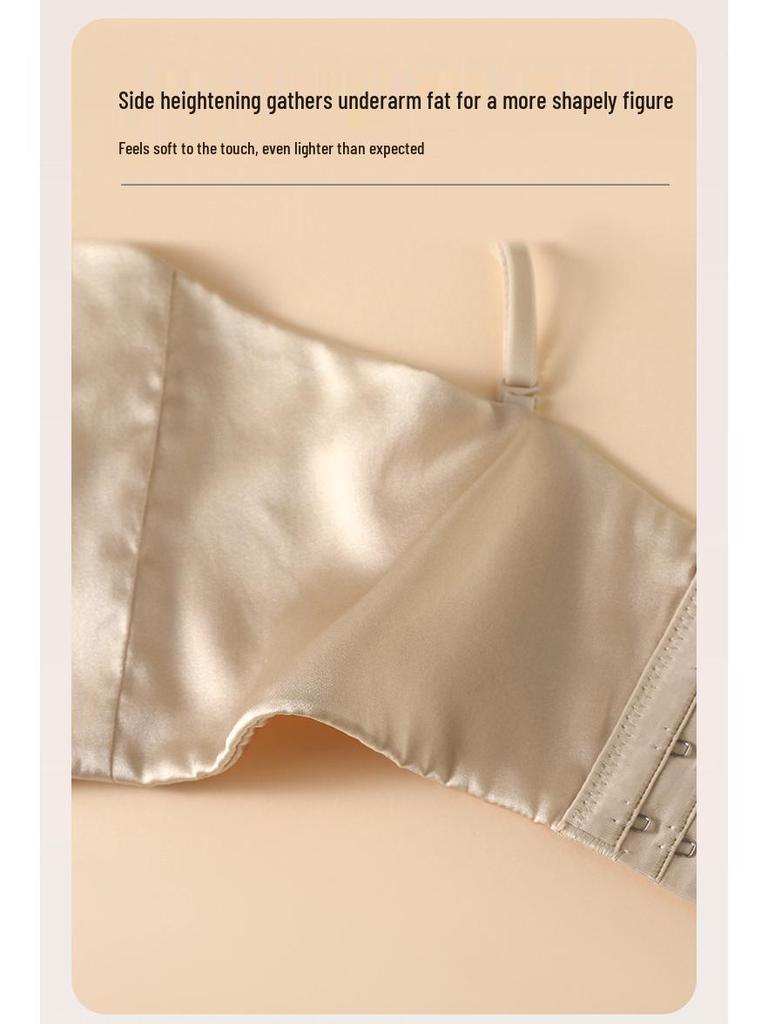 Soutien-gorge camisole sans bretelles en satin de soie mûrier sans armatures - Confortable, respirant et design élégant dans le dos pour femmes