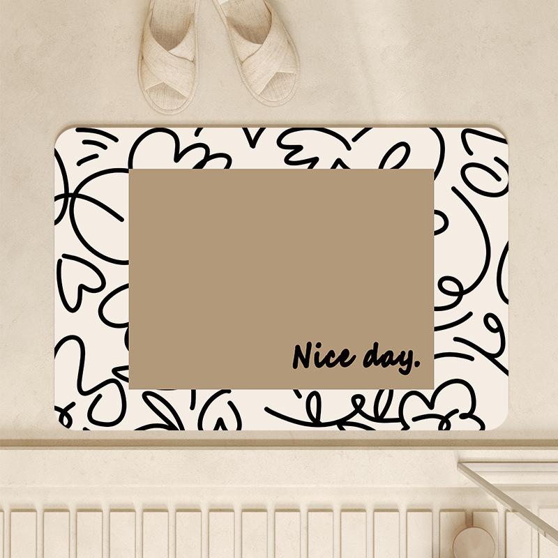 Bathroom Mats Kitchen Mats Doormats Front Door Mats Dirt Repellent Non-Slip Floor Mat Shower Rugs Machine Washable