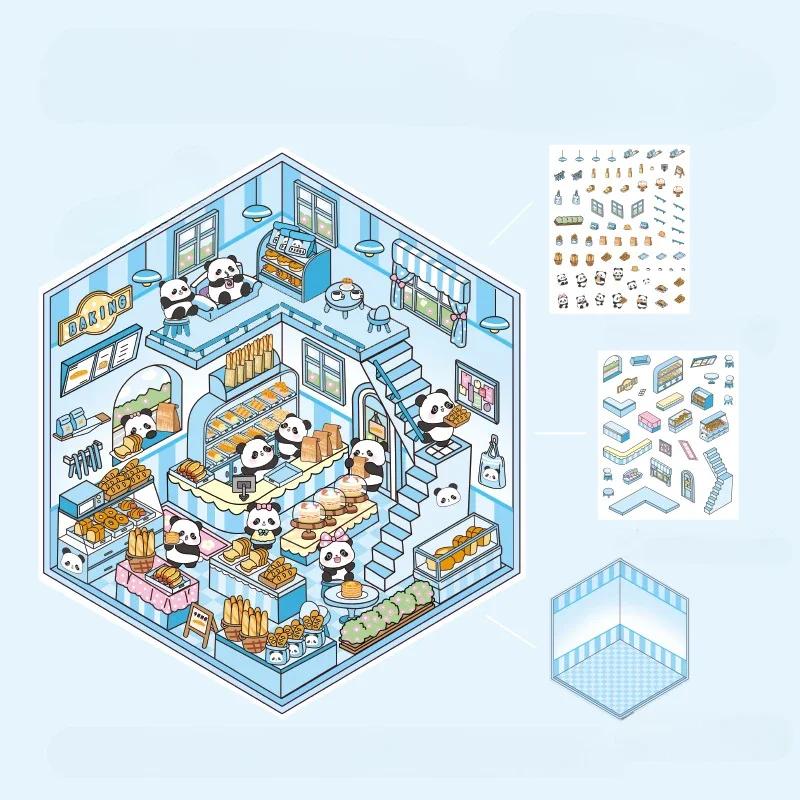 

3D Landscaping Sticker Cross-border DIY Girl Heart Hand Account Collage Cute Cartoon Miniature Hand Account Sticker