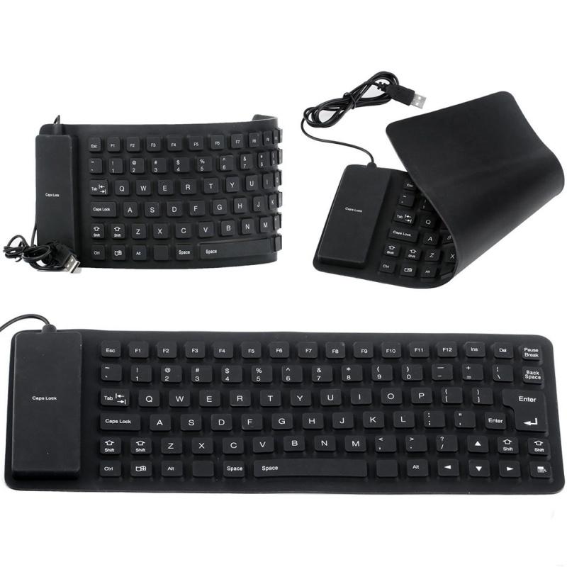 Tastatură flexibilă din silicon moale cu 85 de taste Tastatură rulanta USB pentru desktop, rezistentă la praf, pentru computer