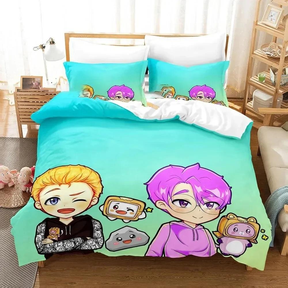 3D Print Cartoon Foxy Boxy Lanky-Box Bedding Set Duvet Cover Bed Set Quilt Cover Pillowcase Comforter King Queen Size Boys Adult