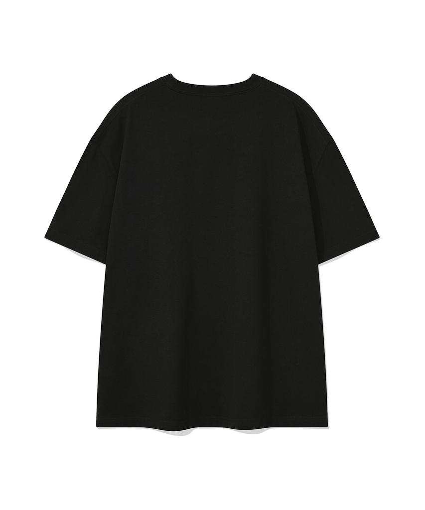 WACKY WILLY Bear Print Short Sleeve T-Shirt Black