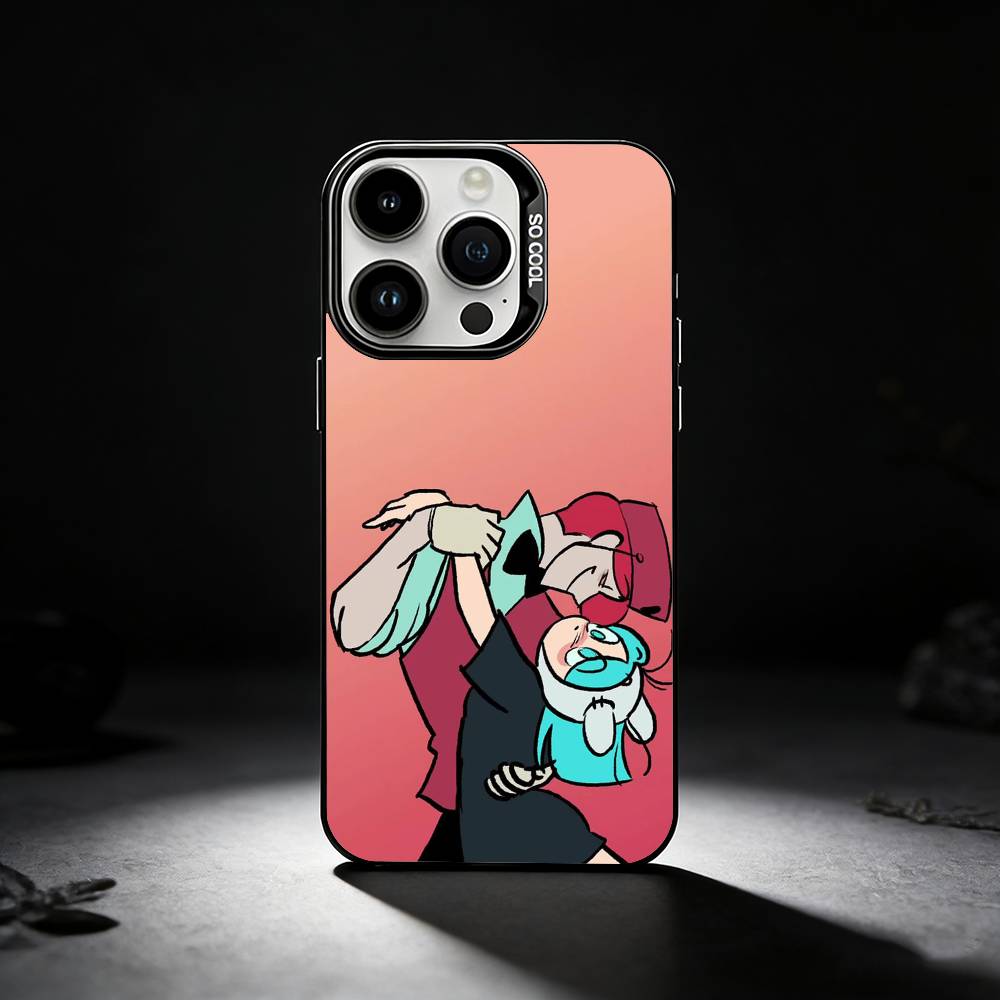 Anime P-Psychocuties Phone Case For iPhone 17,16,15,14,13,12,11 Plus,Pro Max,XS,Colored Silver Phone Case