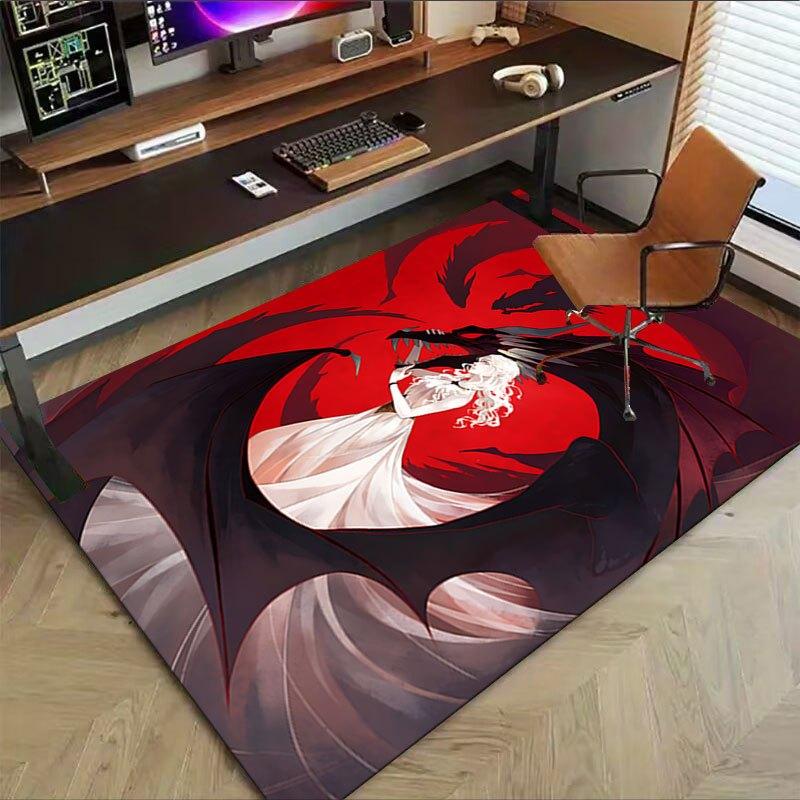 1 alfombrilla para silla de oficina Fire and Blood, Alfombrilla para decoración del hogar, Alfombrilla temática de fantasía, Alfombrilla duradera, Decoración de dragón, Adecuada para amantes de la temática de fantasía