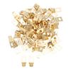 100PCS Quick Disconnect Connectors Non Insulated Solderless Adapters 10 Stud 1/4 Inch Male Spade