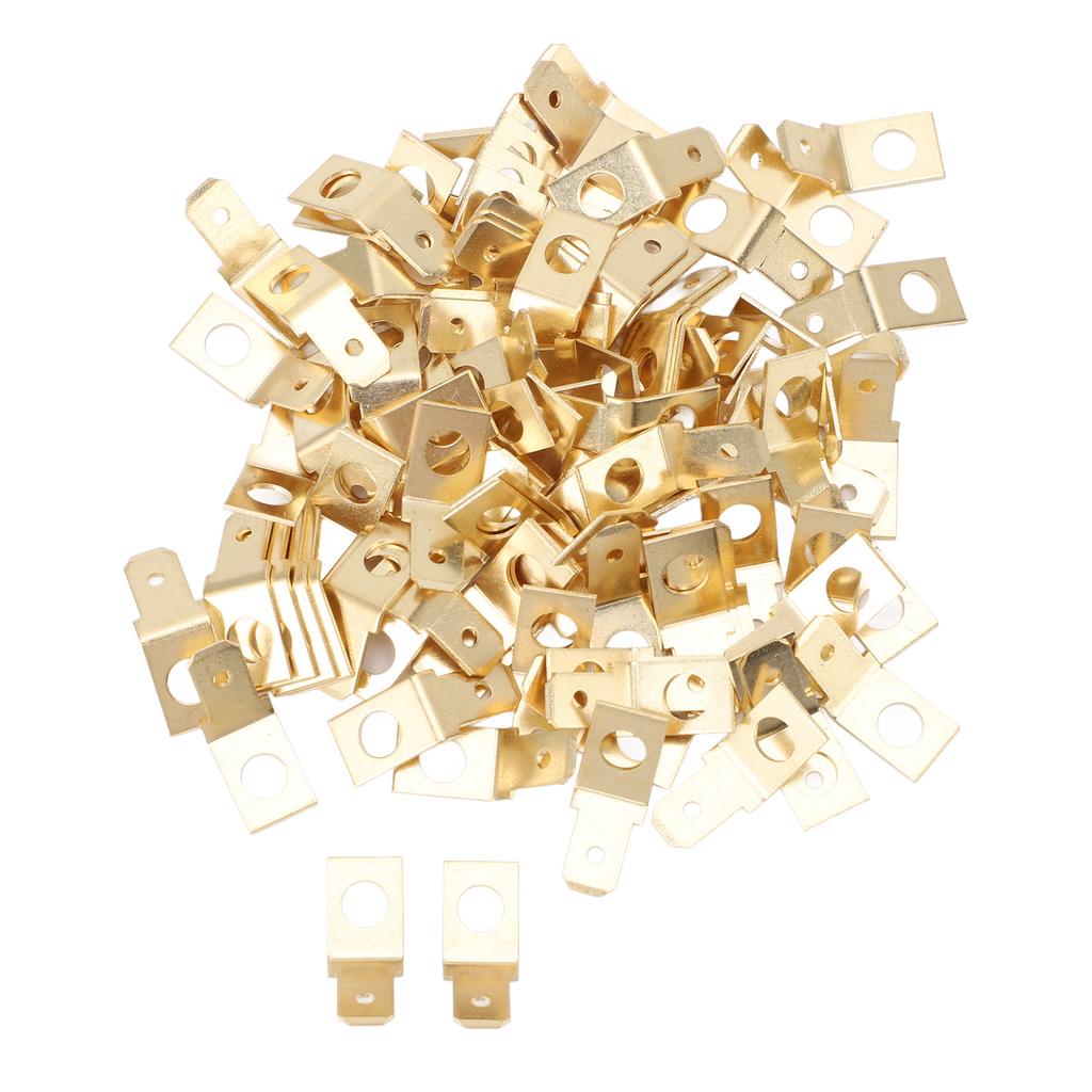 100PCS Quick Disconnect Connectors Non Insulated Solderless Adapters 10 Stud 1/4 Inch Male Spade