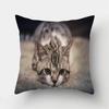 Cute Cat Pet Print Pattern Cushion Cover Home Living Room Sofa Decoration Square Polyester Pillow   45x45cm
