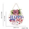 Round Wooden Exquisite Home Decor Sign For 4th Of July Featuring Colorful Imagery Patriotic