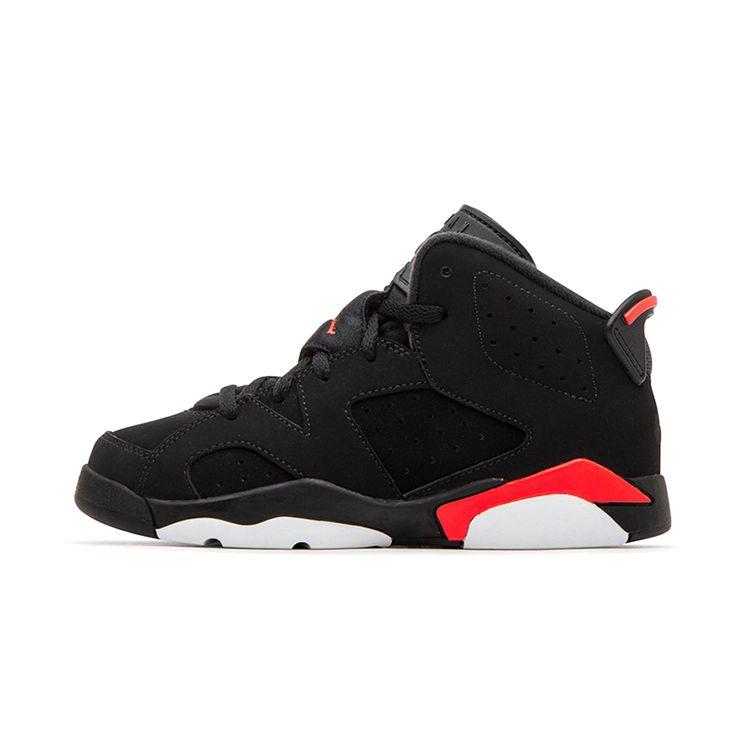 

Детские кроссовки Air Jordan 6 Retro PS Infrared 2019 Черные 384666-060