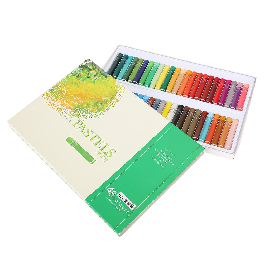 Olejový pastel 48 HeavyColor Sada voskovek Omyvatelný Dětský Studentský Kreslený Kresba Pastelová tužka