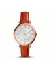 Ladies' Stainless Steel Leather 3-Hand Watch, Stainless Steel Case/Crystal ES3842