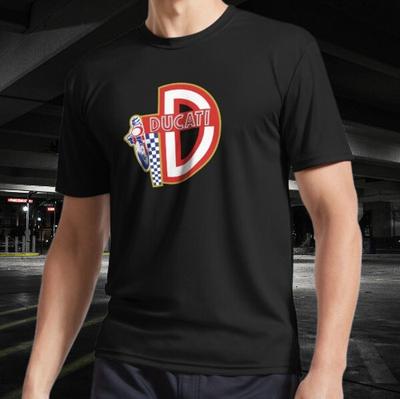 Ducati Moto Retro Vintage Serviz Logo Actief T-shirt Grappig Maat S tot 5XL