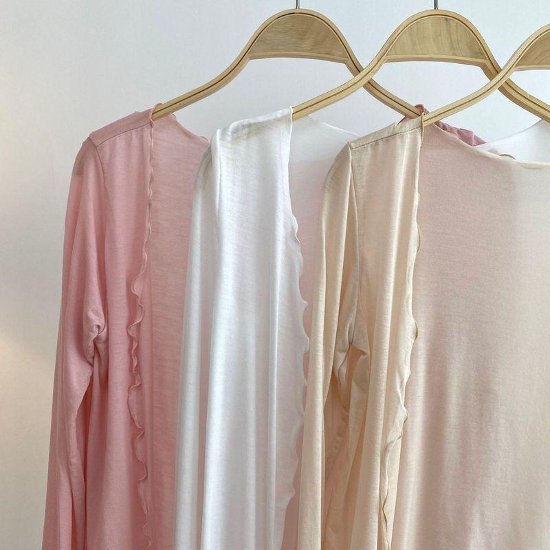 Women's Breathable Modal Long Sleeve Summer Cardigan - Versatile Air Conditioning & Sun Protection Shirt