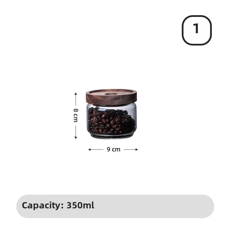 Airtight Glass Storage Jar with Bamboo Lid for Coffee, Tea, Spices, Grains, Sugar - Modern Kitchen & Pantry Organization
