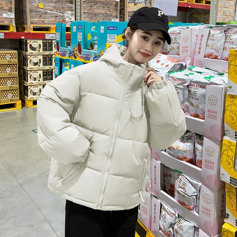 New Short Korean Version of Down Cotton-padded Jacket Women Hooded Little Padded Fashion Cotton-padded Bread Coat.
