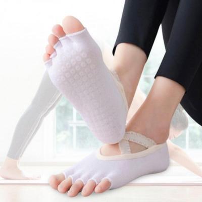 Non-slip Open Toe Pilates Toe Socks