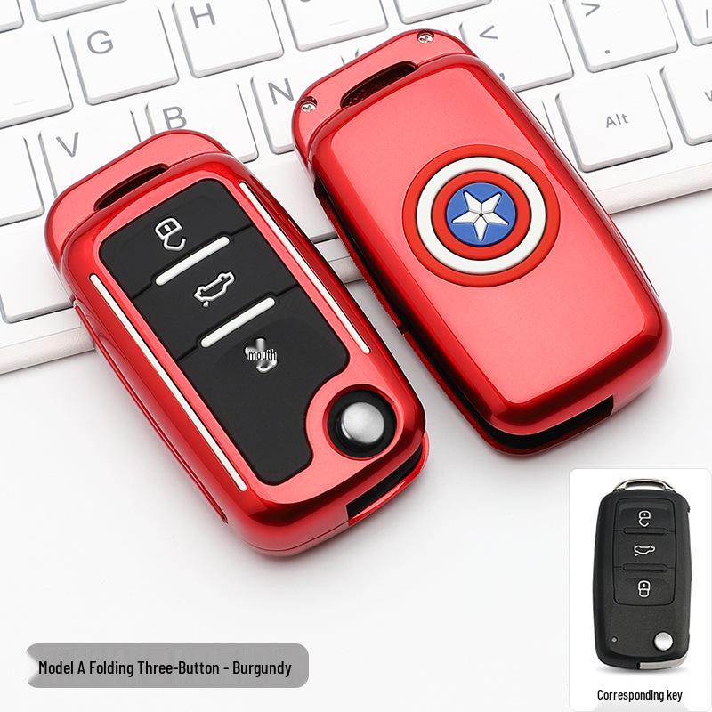 Volkswagen Key Case: Stylish Design with Buckle & Personalized Decoration