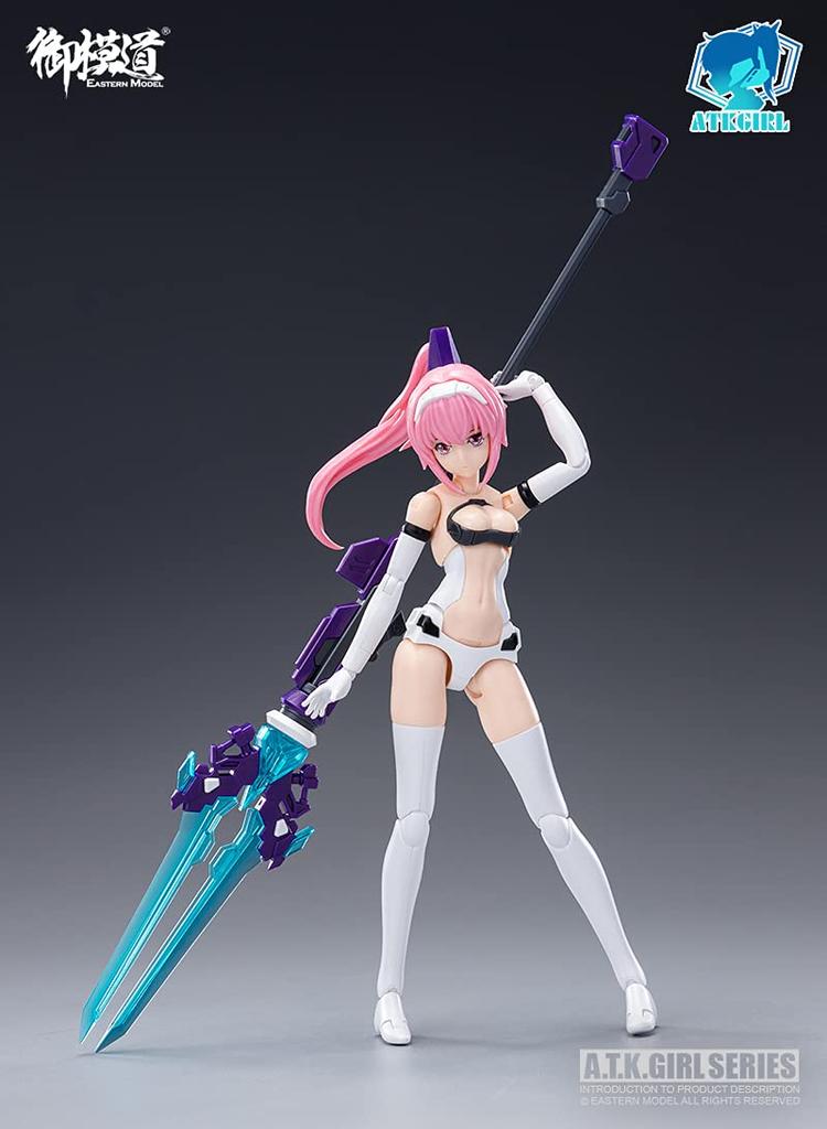 Doyusha Eastern Model ATK Girl Four Sacred Beasts Blue Dragon 1/12 Scale Pre-Colored Plastic Model Kit, Approximately 16cm Tall