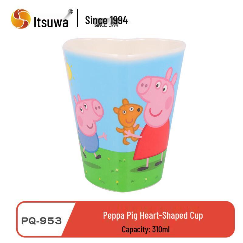 WUHE Peppa Pig Melamine Heart Cup