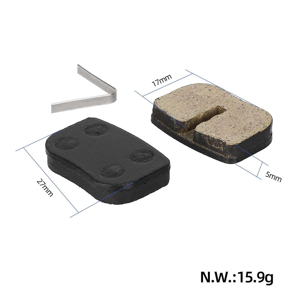 Semi-metallic brake pads for BOLI cable pull disc brakes