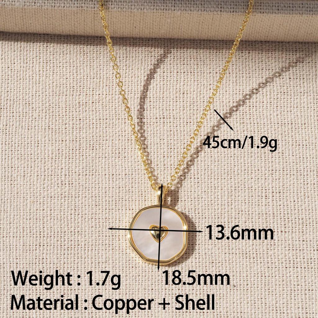 Shell Heart Pendant Gold-Plated Necklace - High-End Feel, Niche Design, Women’s Clavicle Chain