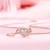 Cupid Heart Necklace Female Niche Exquisite Smart Love Angel Wings Valentine'S Day Gift Female Premium Durable