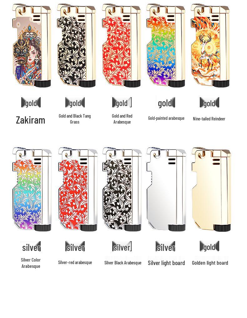 Creative Retro Flint God of Wealth Lighter with Color Print