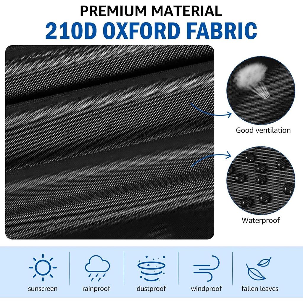 Abdeckung für klappbaren Tischtennis Tisch, 210D Oxford Stoff Wasserdicht Winddicht 64.96x27.56x72.83 Zoll Robust Reißfest