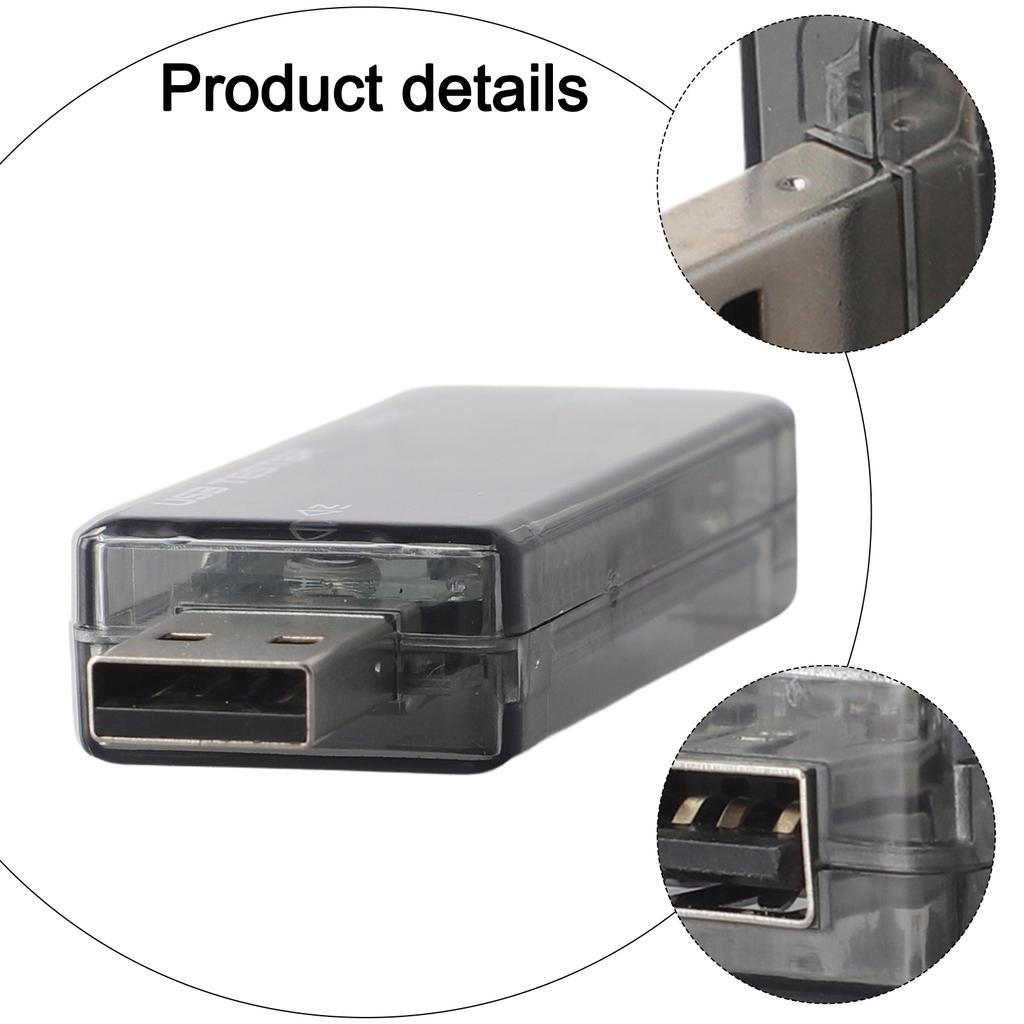For USB Devices USB Current Meter Current Detector 23mm Digital Usb Charging Capacity Monitor Compact Design Error Range 1