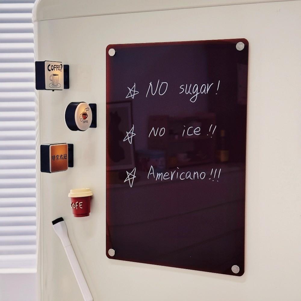 Boîte lumineuse Coin café Aimant de réfrigérateur Lumière d'ambiance LED Miniature Lumineuse Panneau Lumineux Magnétique Luminescent Décoration de réfrigérateur