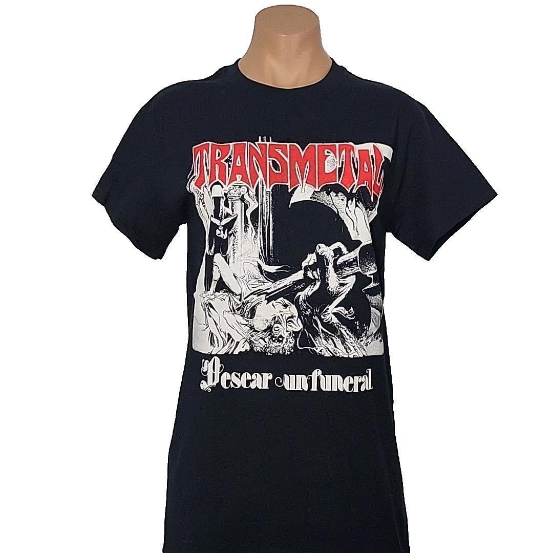 TRANSMETAL Desear un Funeral S SMALL T-Shirt Black Mens Band Logo 2XL