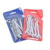 10pcs Mini Spanner Wrench Set 4-11mm Hand Tool Key Ring Pocket Wrench Explosion-Proof British/Metric Type for Handymen