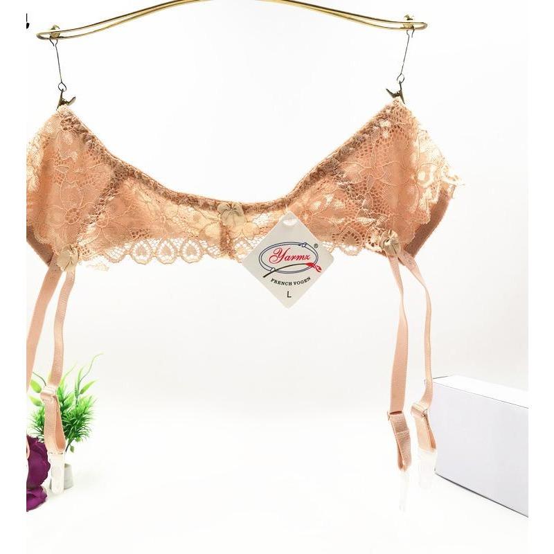 Women's Sexy Lace Garter Belt Plus Size Adjustable Mesh Skirt High Waist Erotic Panties