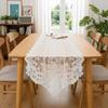 Romantic Elegant Lace Table Runner French Style Soft Table Cover Polyester Long Strip Shape Table Flag Dining Room