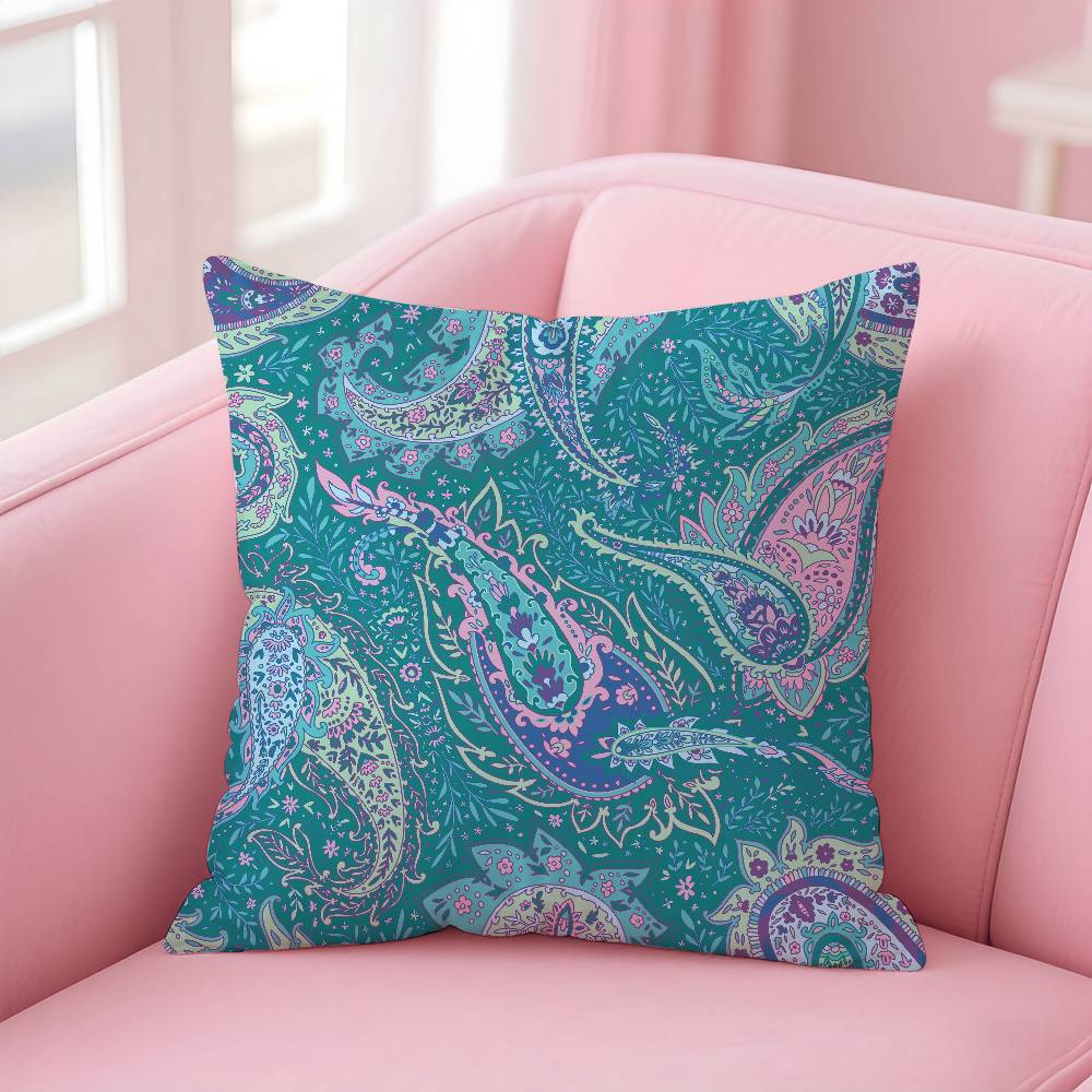 ART Paisley Bandana Pattern Pillow Case Pattern Printing Pillowcase Living Room Sofa Cushion Cover Bedroom Room Decor