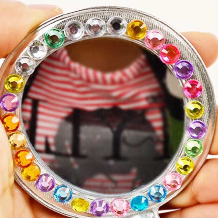 3pcs Color Self-adhesive Acrylic Crystal Sticker Drill Round Rhinestone Craft Jewels Gem Sticker for Scrapbook Diary Decoration