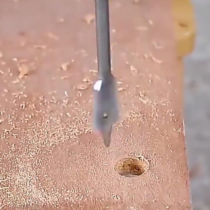 Durable Flat Wood Drill Bit Set With Enhanced Edge Geometry For Effortlessly Boring In Multiple Power Drill Types