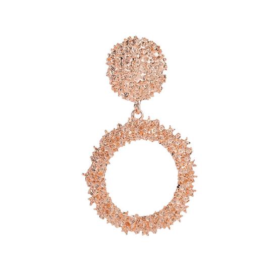 Mode Damen Geometrischer Hohlkreis Anhänger Hängende Ohrstecker Schmuck Dekor