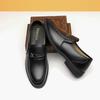 Work Shoes Business Leather Shoes Korean Version Sleeve Men's Leather Shoes Dress Leather Shoes Men's British Youth Men's Casual Leather Shoes