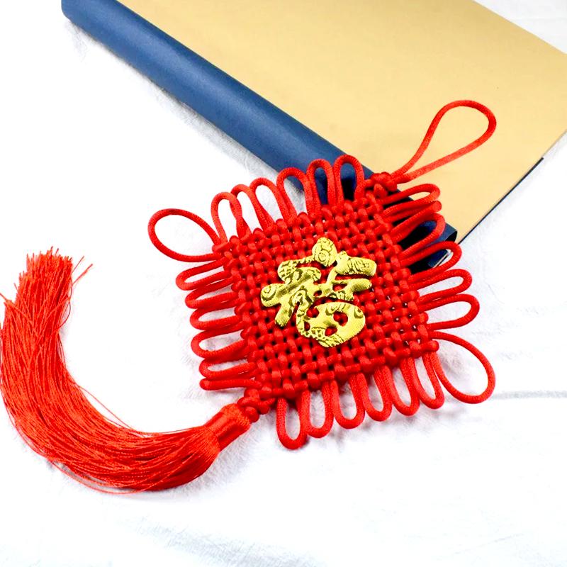 1pc Tassels Ornaments 2025 Chinese Knot Home Decor Rope Woven Handmade Spring Festival Ornaments Hanging Pendant