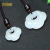 Tianshan Jade Cloud Lock Pendant: Xinjiang Golden Silk & White Jade Ruyi Amulet for Men and Women