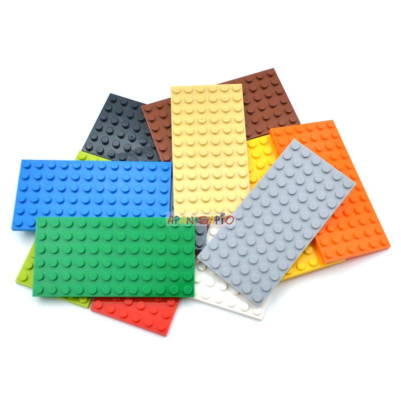 Non-Toxic 10Pcs Diy Building Blocks 6X12 Dots Thin Figures Bricks Educational Creative Size Compatible With 3028 Toys For Children