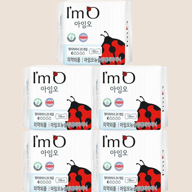IMO I m O Organic Sanitary Pads Panty Liners 5 Pack 5 packs of panty liners