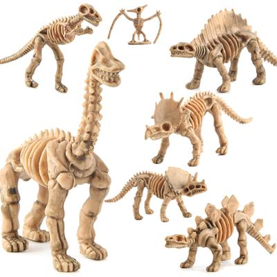 12 stuks dinosaurus beeldje educatieve realistische kunststof intellectuele ontwikkeling dinosaurus partij skelet mallen
