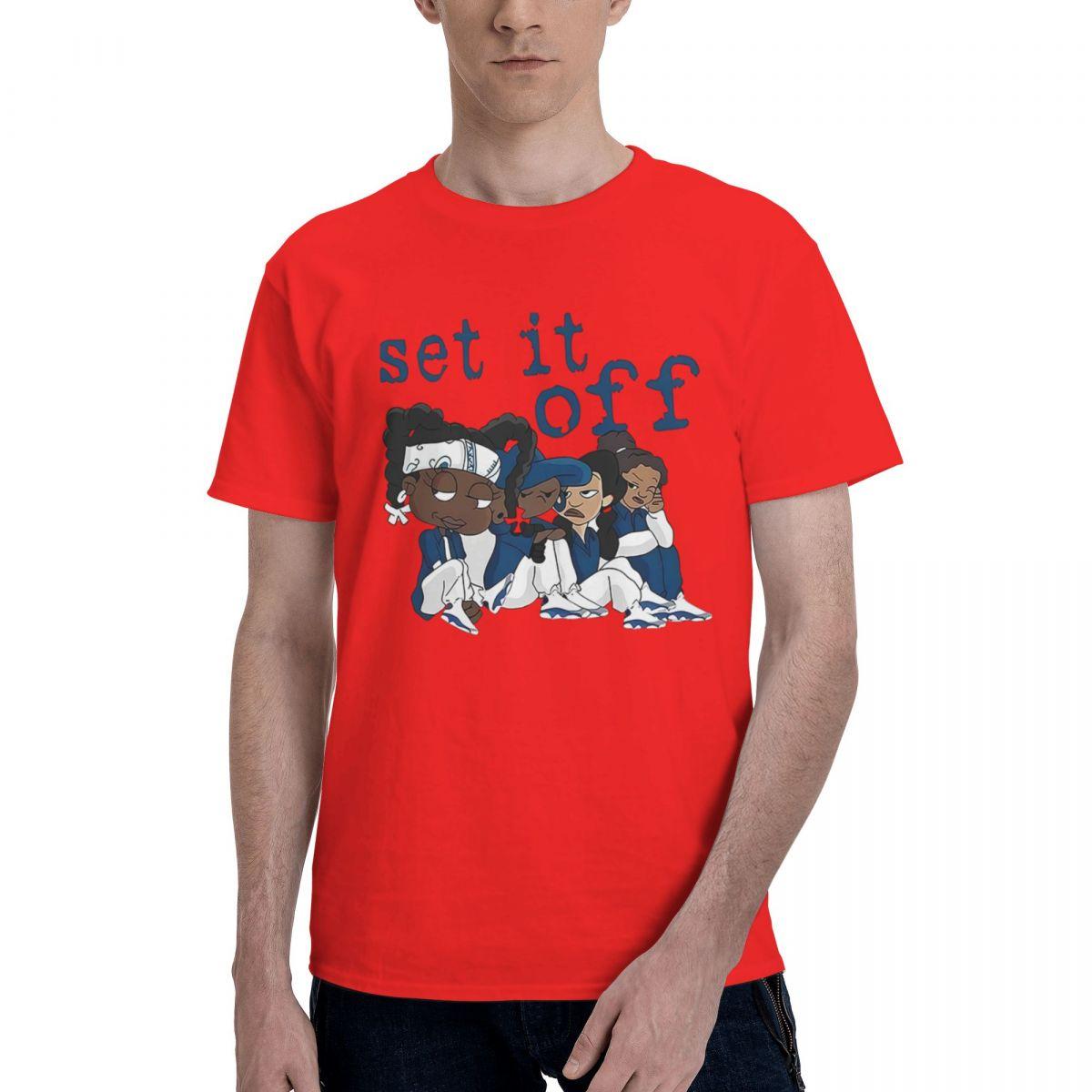 Set It Off 100 Cotton Casual Breathable Confortable Shirt Funny Mens TShirts Funny Gift S