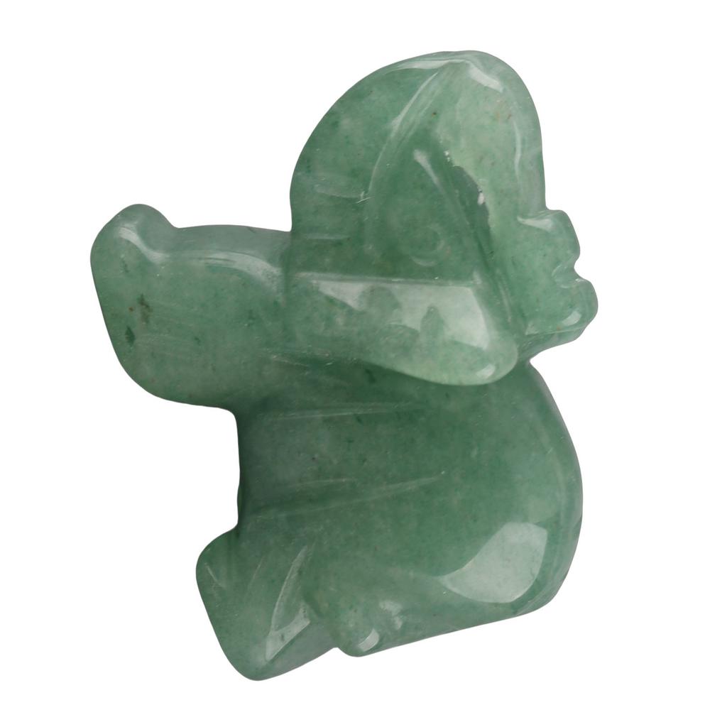 1.5inch Natural Stone Carved Elephant Crystal Figurine Home Decoration Furnishing Article (#07)