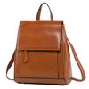 Women's Leather Backpack Versatile Oil Wax Cowhide Backpack
