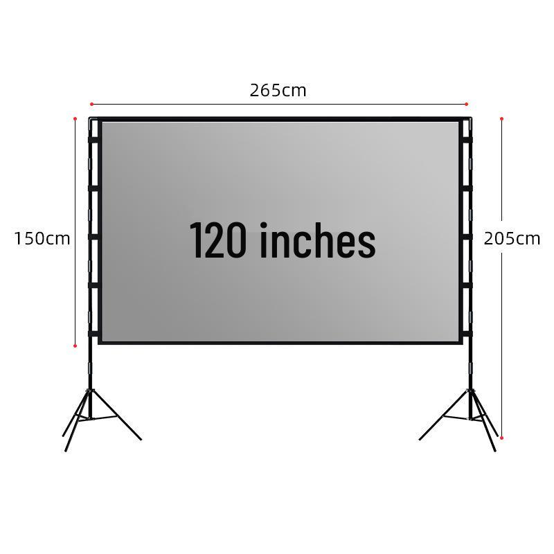 

100-дюймовый портативный уличный проекционный экран со стойкой