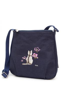 Shoulder Crossbody Made In Japanese Persimmon Shibu Cat Kyoto Birthday [creareki] Women's Bag, Bag, Lightweight, Small, Japan, Style, Indigo, Dyed,